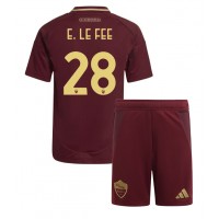 AS Roma Enzo Le Fee #28 Fußballbekleidung Heimtrikot Kinder 2024-25 Kurzarm (+ kurze hosen)